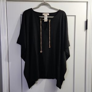 Michael Kors Black Tunic with Gold Accents NWOT